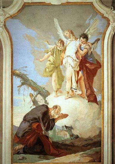 Giovanni Battista Tiepolo The Three Angels Appearing to Abraham China oil painting art